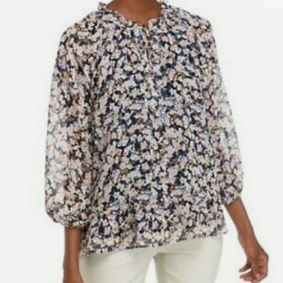 NWT Tommy Hilfiger Sz M Floral Boho Top - Picture 2 of 13